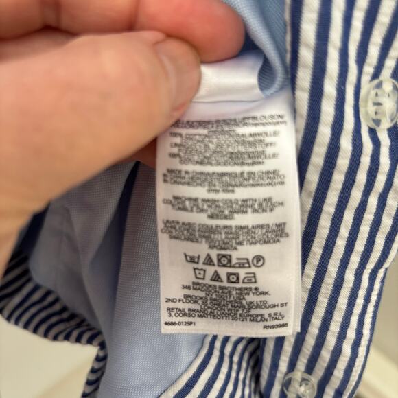 Brooks Brothers Striped Color Blocked Seersucker Blazer Preppy Size 4 - Picture 9 of 10